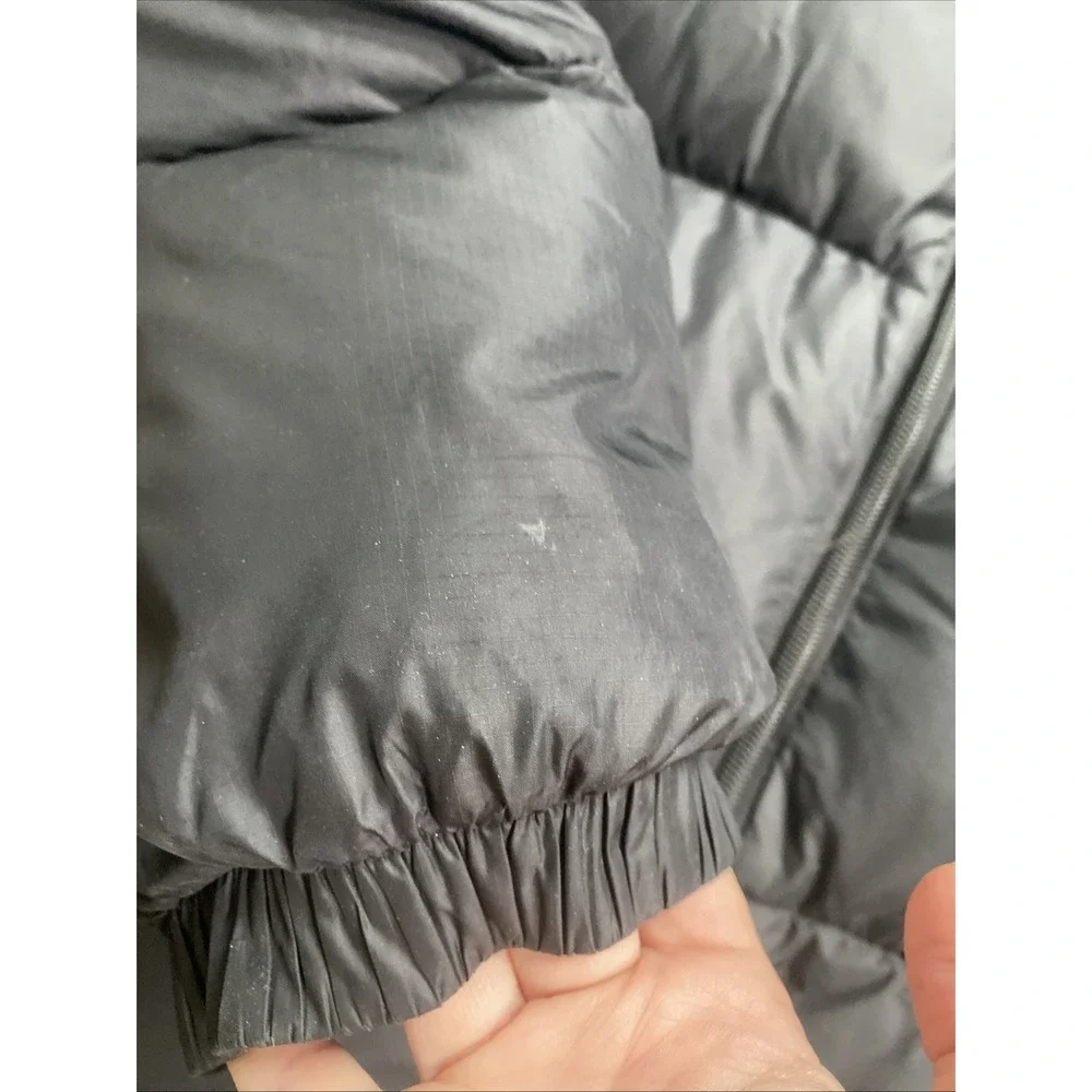 Vintage 90s Polo Ralph Lauren Down Puffer Jacket Large Black Spell Out Y2K
